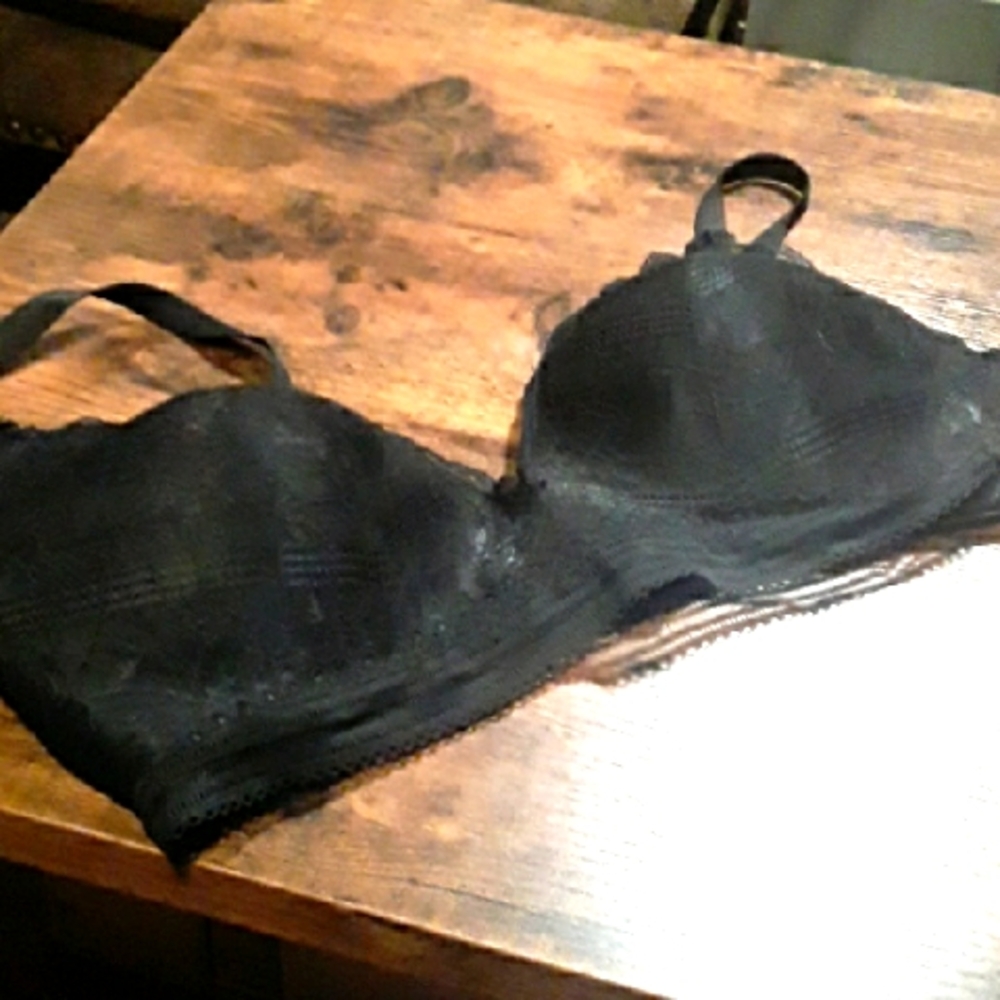 NWOT 40D Lucky Brand Black Stunning Padded Wirefree Lace Sexy Bra